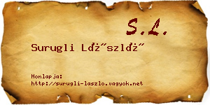 Surugli László névjegykártya
